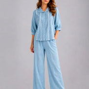 Relaxed Button-Down Co-Ord Set