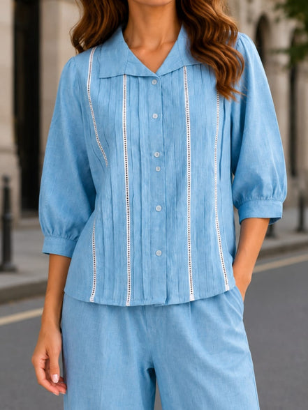 Relaxed Button-Down Co-Ord Set