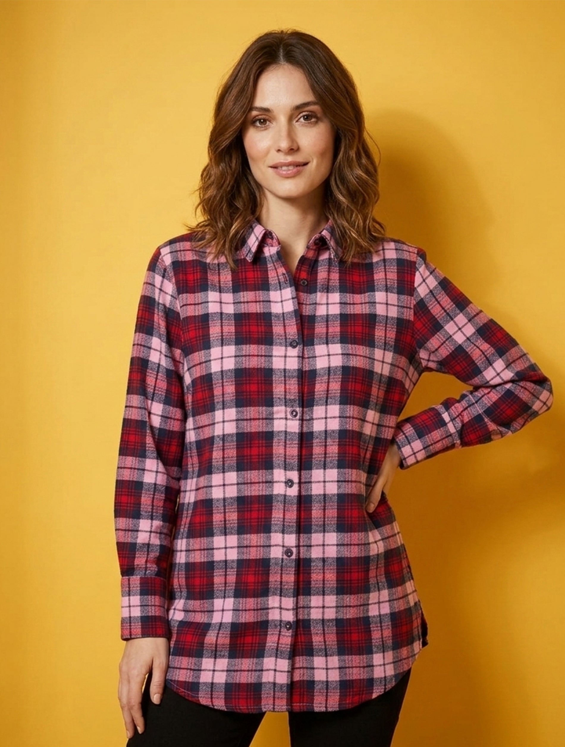 Wine Check Everyday Shirt For Women