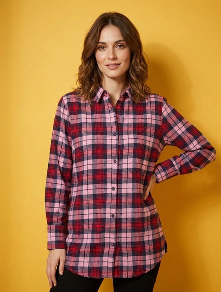 Wine Check Everyday Shirt For Women