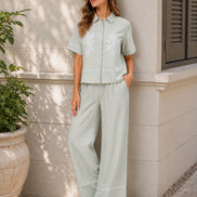 Floral Embroidery Shirt & Trouser Co-Ord Set