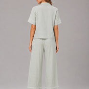 Floral Embroidery Shirt & Trouser Co-Ord Set