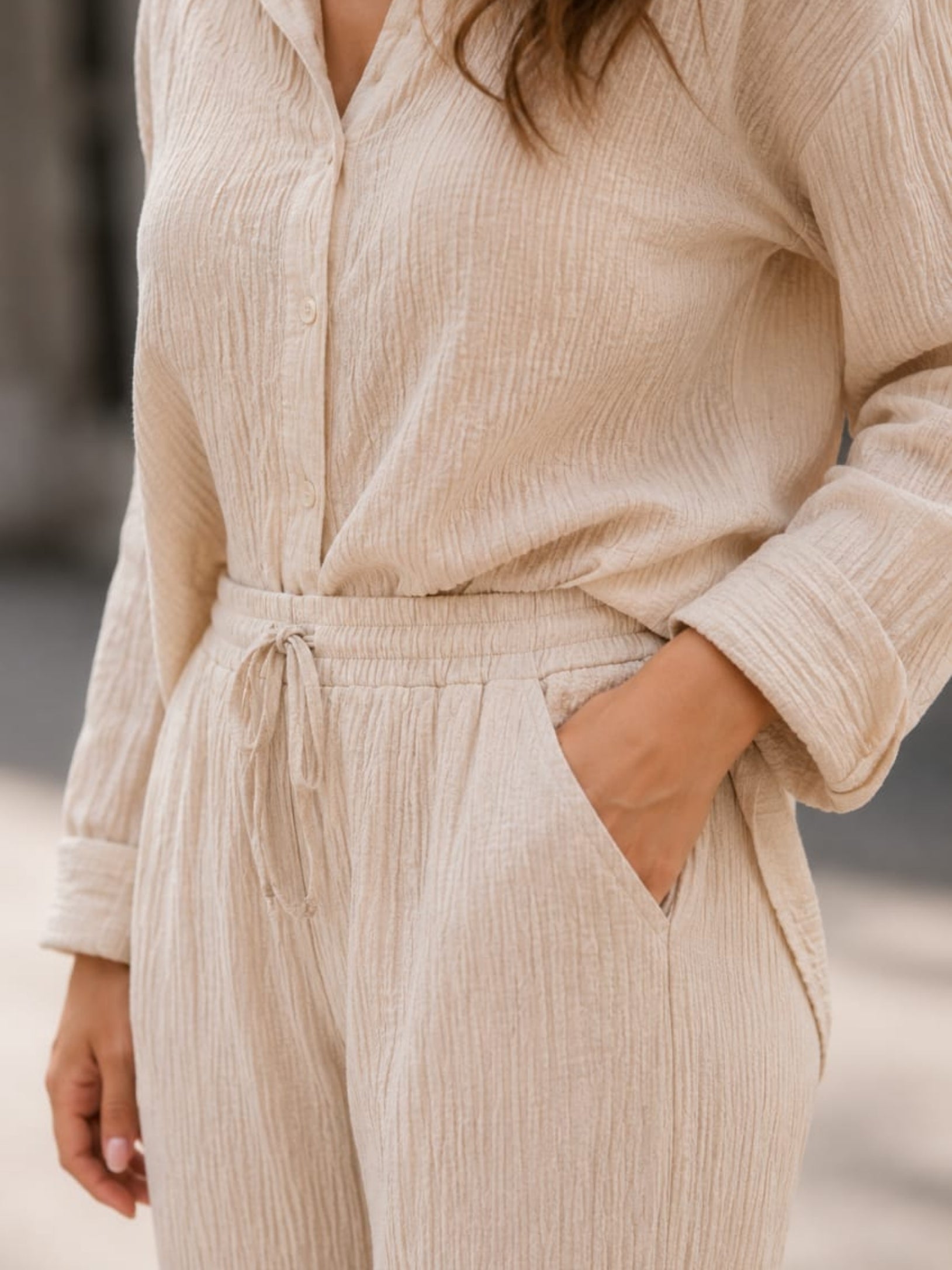 Relaxed Crinkle Co-Ord Set