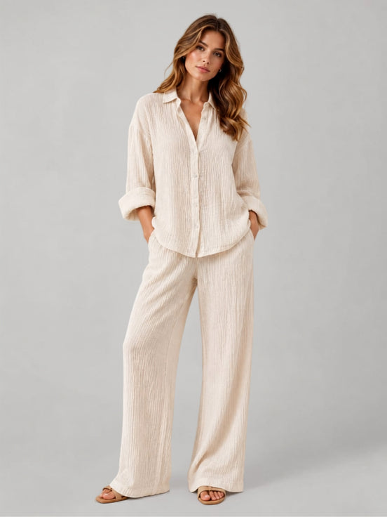 Relaxed Crinkle Co-Ord Set