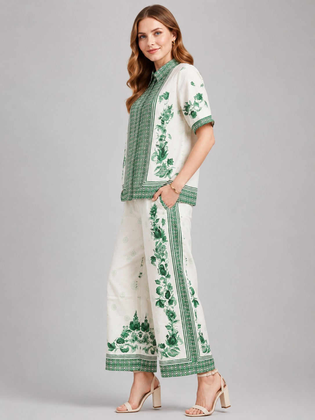 Forest Green Floral Co-Ord Set