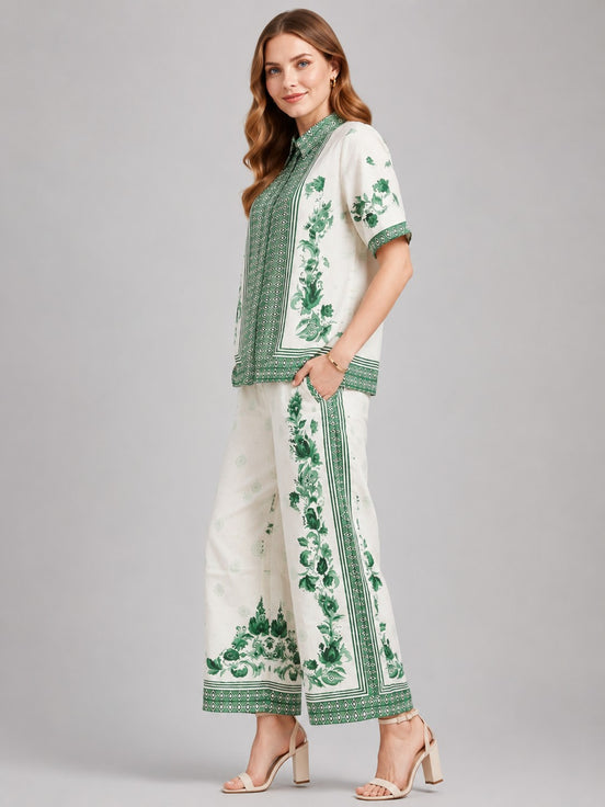 Forest Green Floral Co-Ord Set