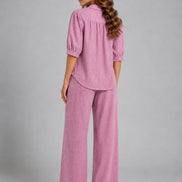 Relaxed Button-Down Co-Ord Set