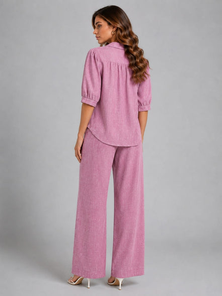 Relaxed Button-Down Co-Ord Set
