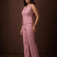 Mauve Floral Co-Ord Set For Women