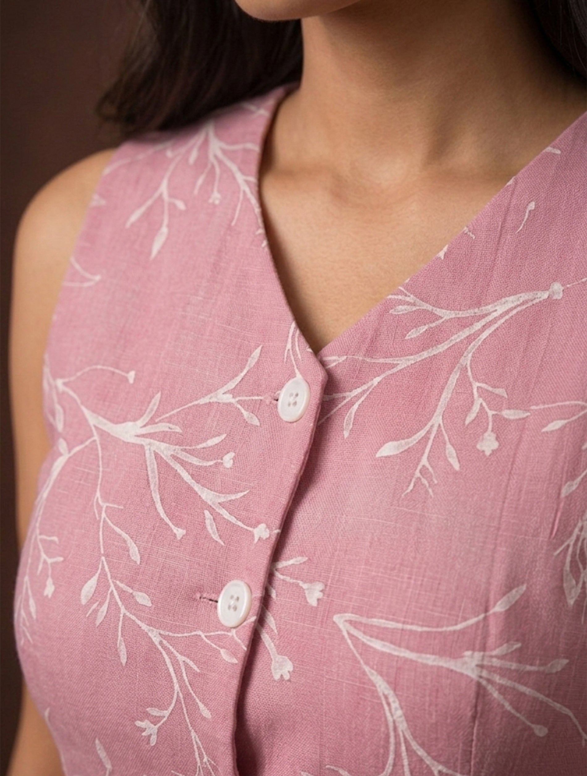 Mauve Floral Co-Ord Set For Women