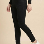 Black Stretchable High Waist Jeggings For Women