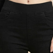 Black Stretchable High Waist Jeggings For Women