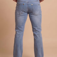 Blue Straight Fit Denim Jeans For Men