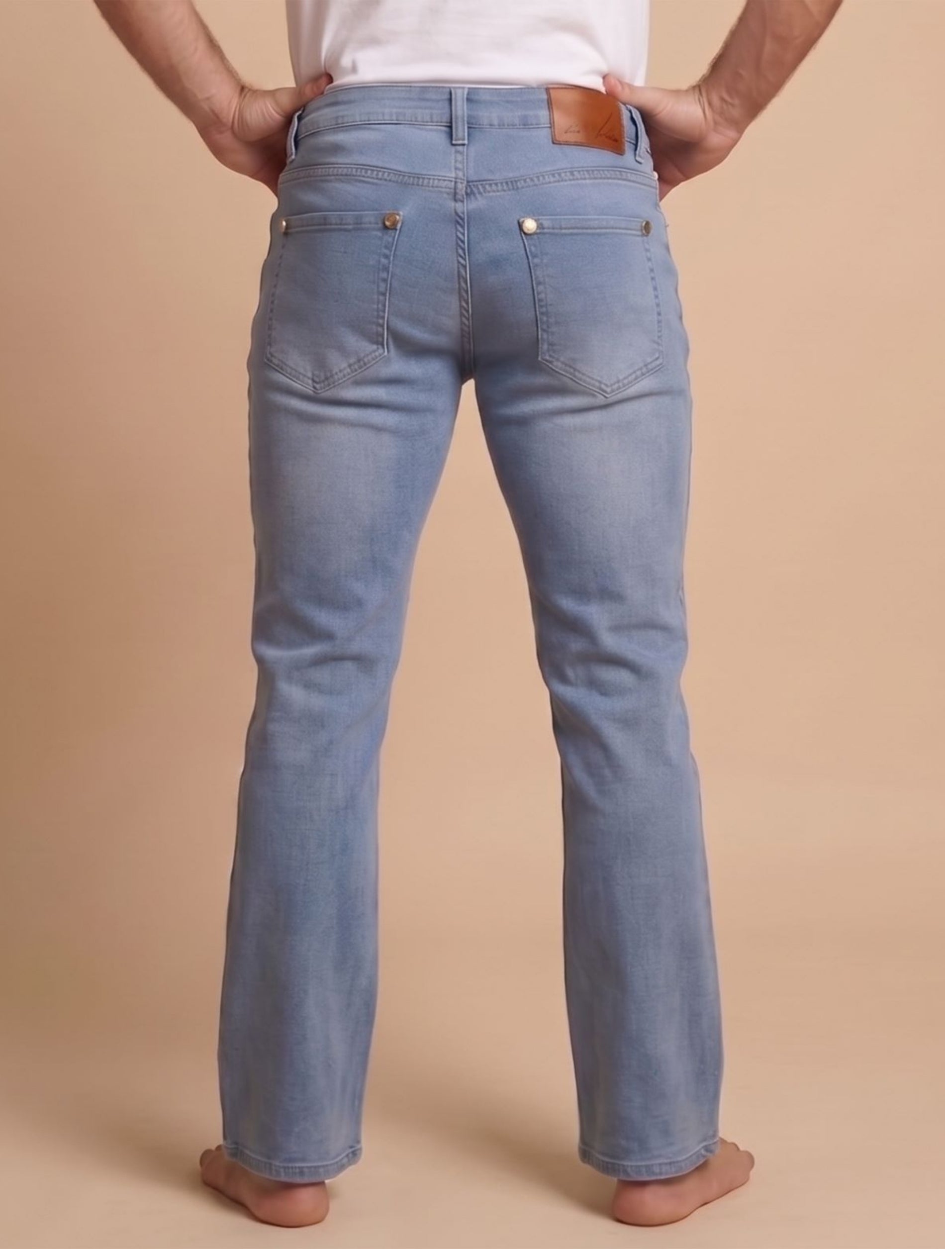 Blue Straight Fit Denim Jeans For Men