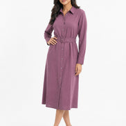 Belted Midi Dress For Women