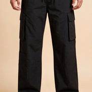 Black Utility Cargo Trouser For Men
