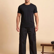 Black Utility Cargo Trouser For Men
