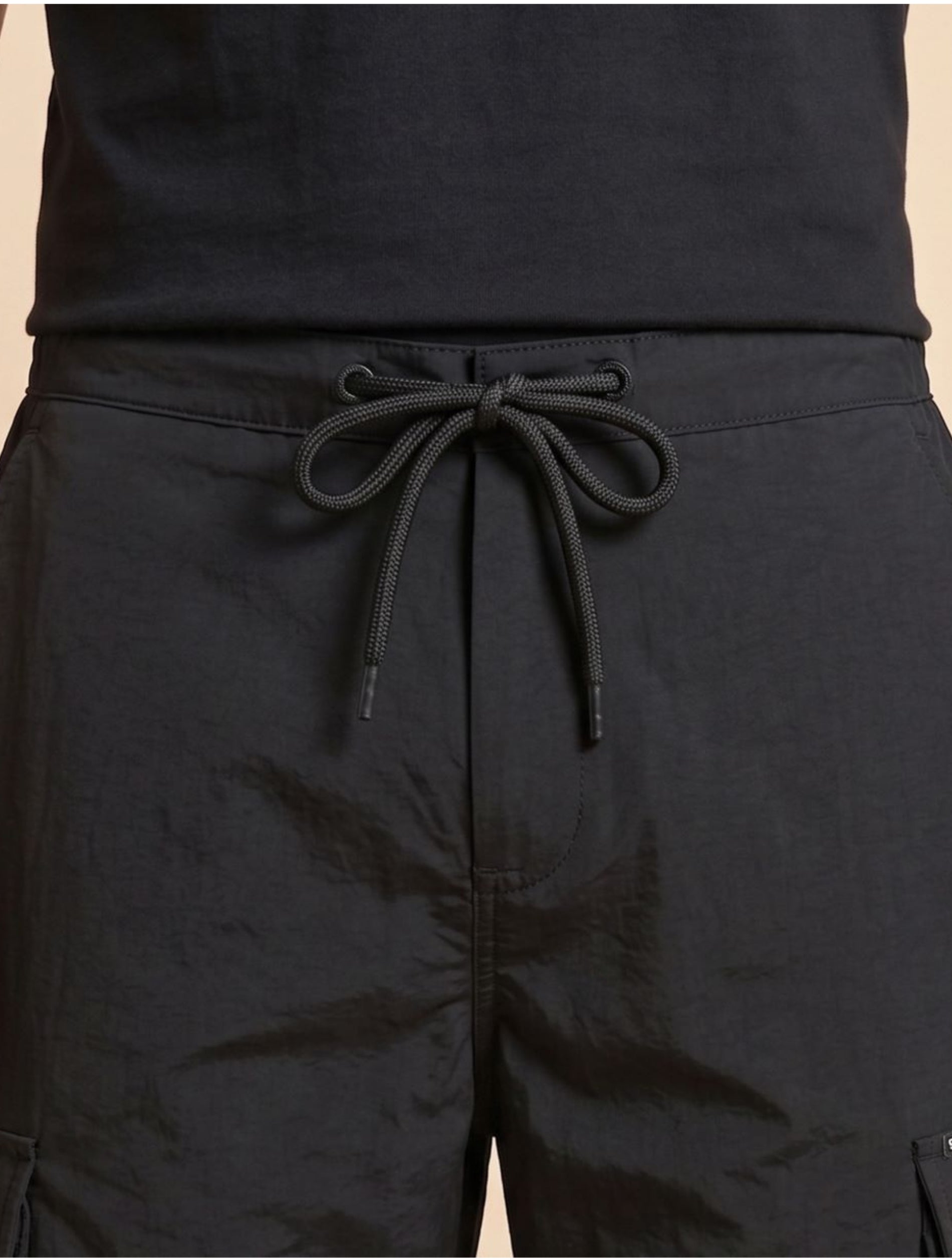 Black Utility Cargo Trouser For Men