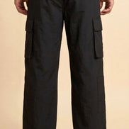 Black Utility Cargo Trouser For Men