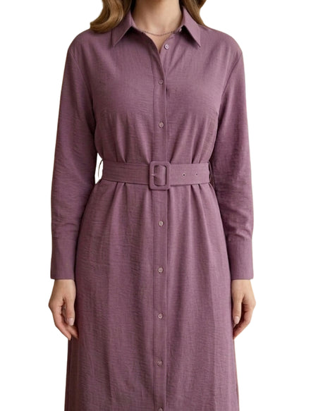 Belted Midi Dress For Women
