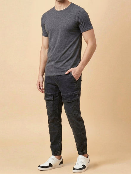 Slim Fit Cargo Joggers For Men