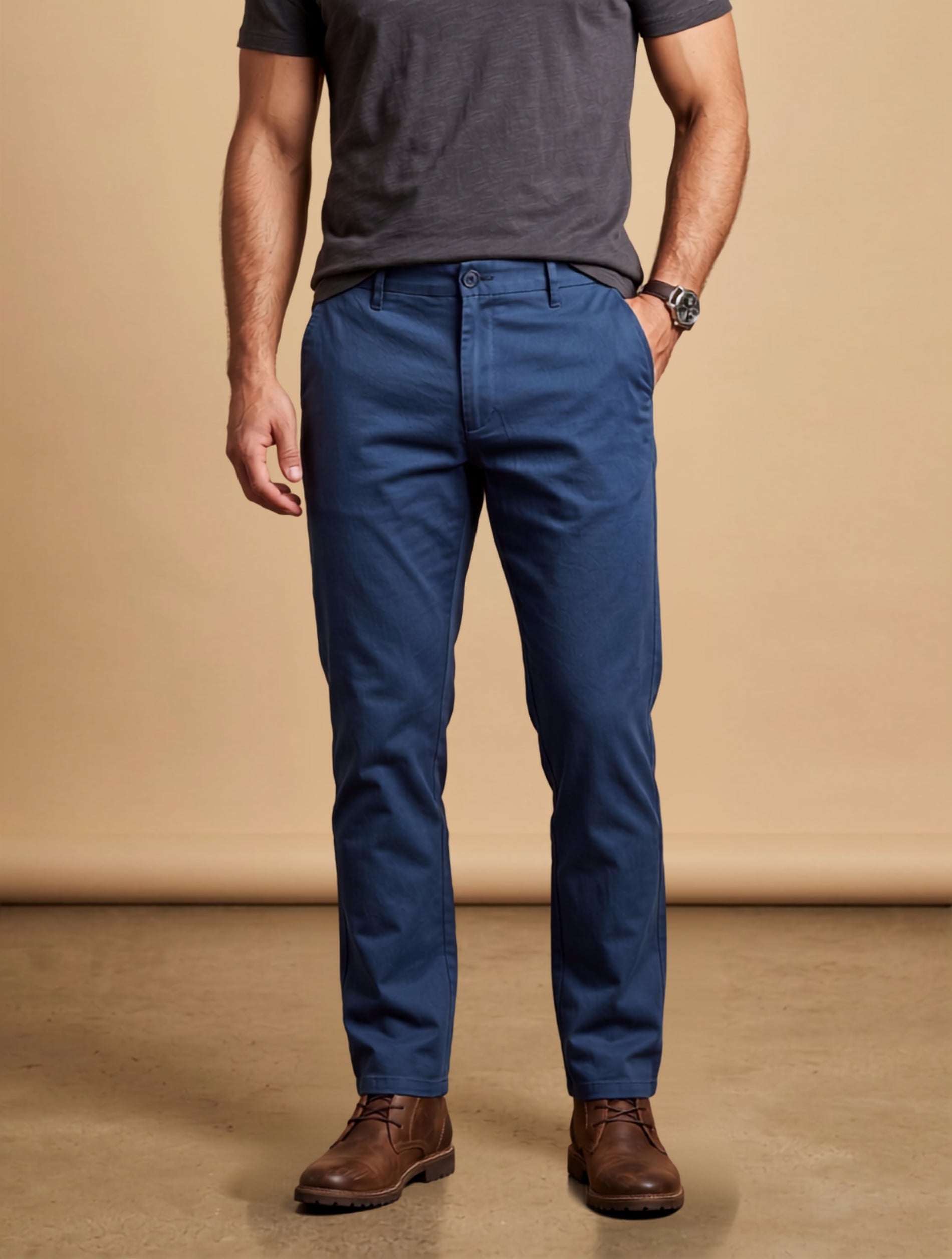 Slim Fit Casual Chinos Pants For Men