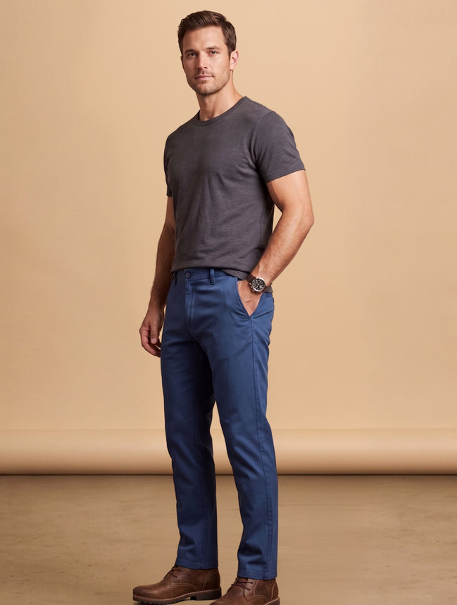 Slim Fit Casual Chinos Pants For Men