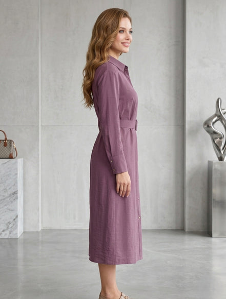 Belted Midi Dress For Women
