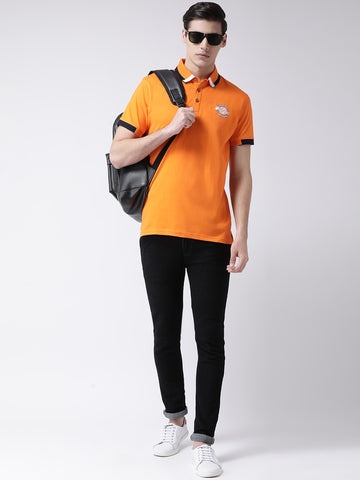 Orange Polo Neck T-shirt