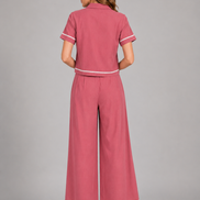 Floral Embroidery Shirt & Trouser Co-Ord Set