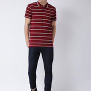 Maroon Polo Neck T-shirt