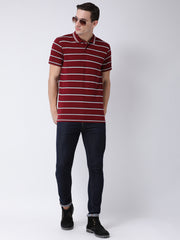 Maroon Polo Neck T-shirt
