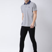 Grey Polo Neck T-shirt