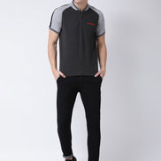 Charcoal Polo Neck T-shirt