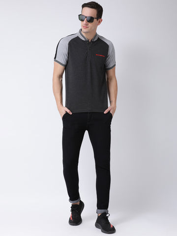 Charcoal Polo Neck T-shirt