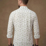 Sage Fern Printed Cotton Shirt For Men