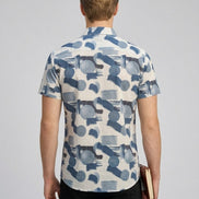 Abstract Print Short-Sleeve Shirt For Men