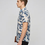 Abstract Print Short-Sleeve Shirt For Men