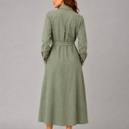 Belted Midi Dress For Women