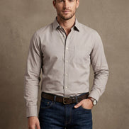 Solid Full-Sleeve Shirt For Men