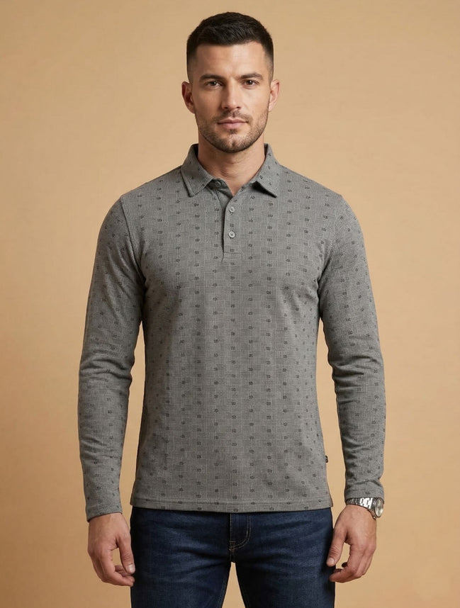 Full-Sleeve Polo T-Shirt For Men