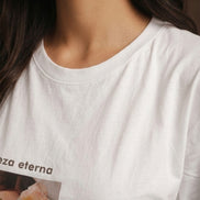 White Vintage Bloom Graphic T-Shirt for Women