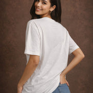 White Vintage Bloom Graphic T-Shirt for Women