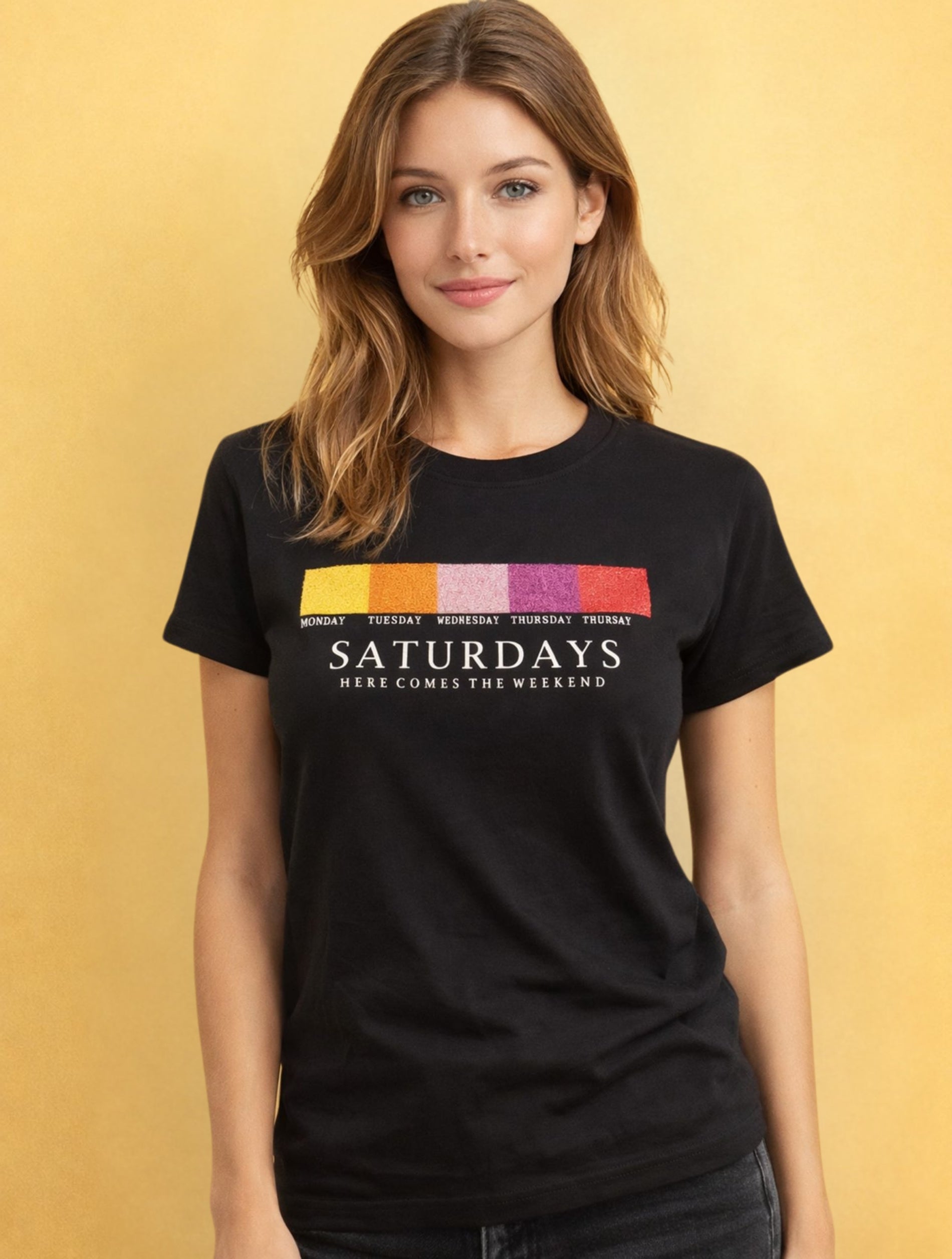 Weekend Energy Printed T-Shirt For Women