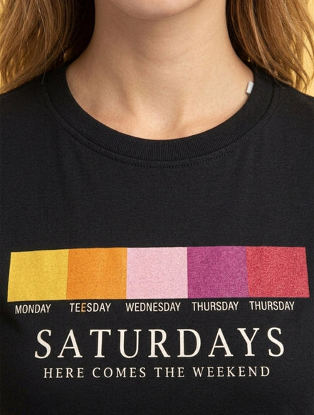 Weekend Energy Printed T-Shirt For Women
