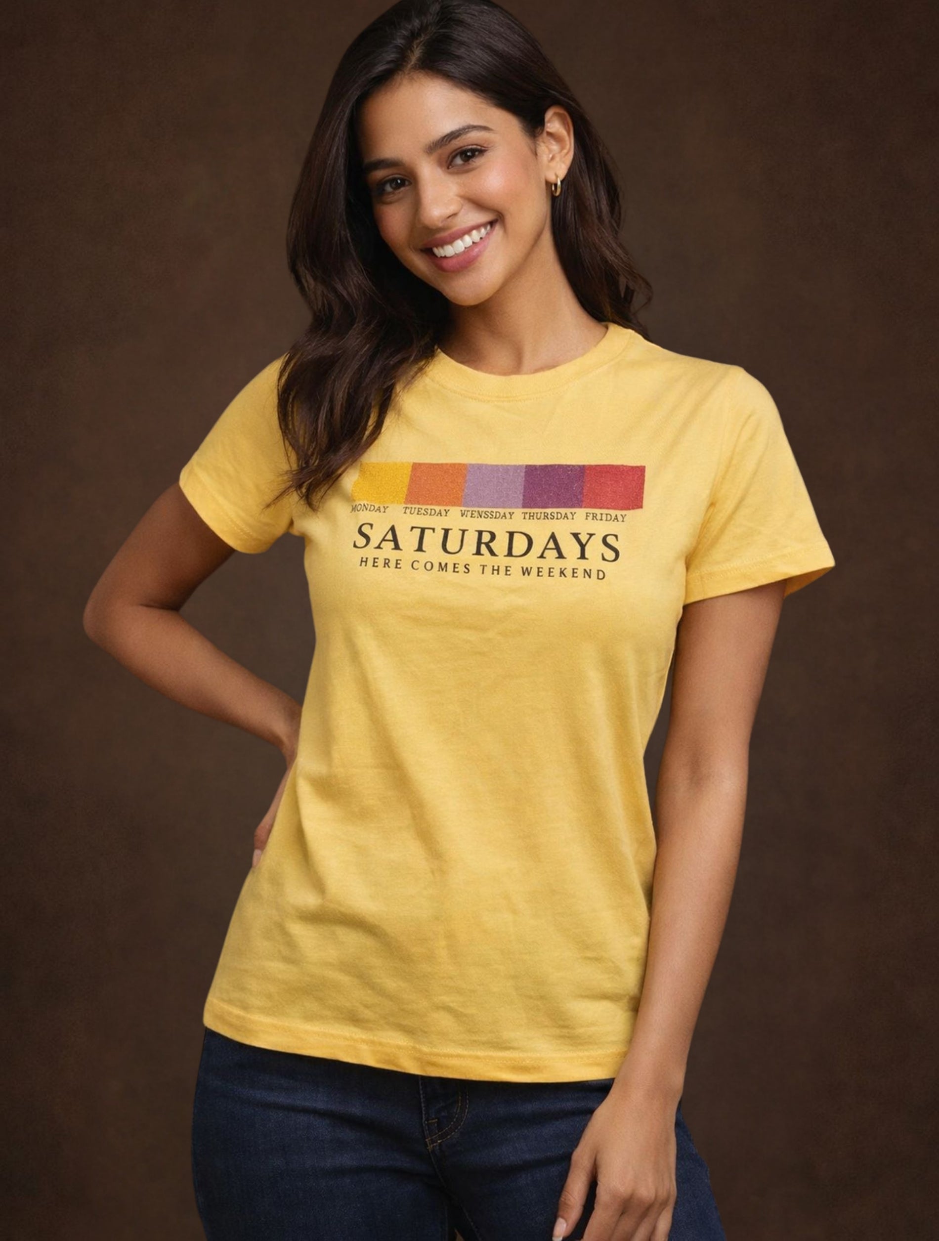 Weekend Energy Printed T-Shirt For Women