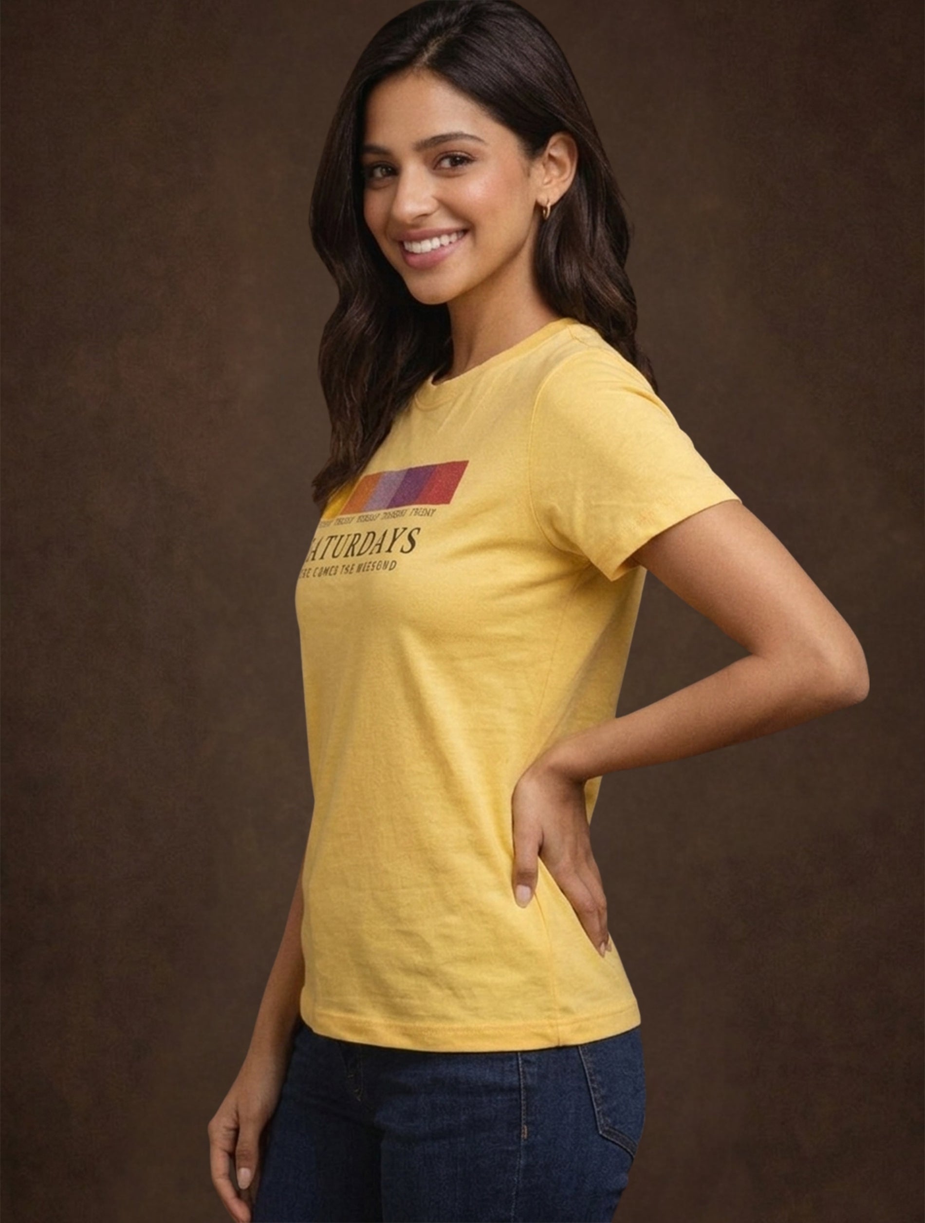 Weekend Energy Printed T-Shirt For Women