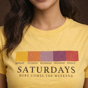 Weekend Energy Printed T-Shirt For Women