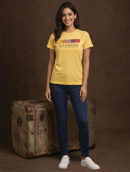 Weekend Energy Printed T-Shirt For Women