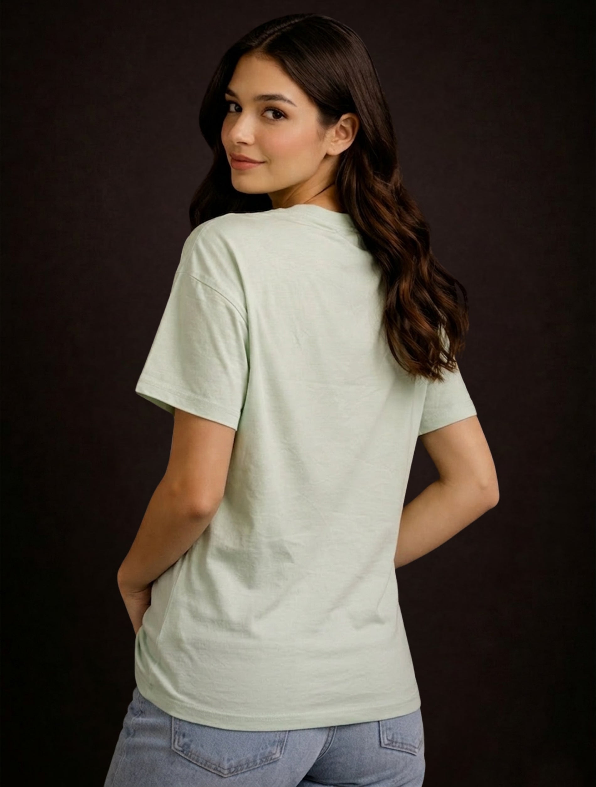 Mint Green Mexico Graphic Printed T-Shirt For Women